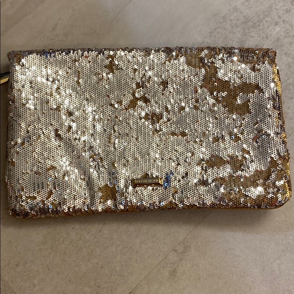 Gold/silver sequin clutch - Picture 2 of 6